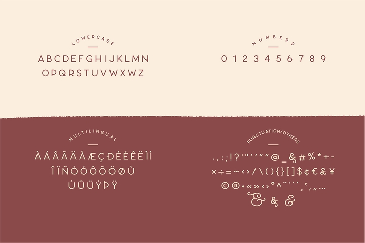 Beispiel einer Carose Medium-Schriftart